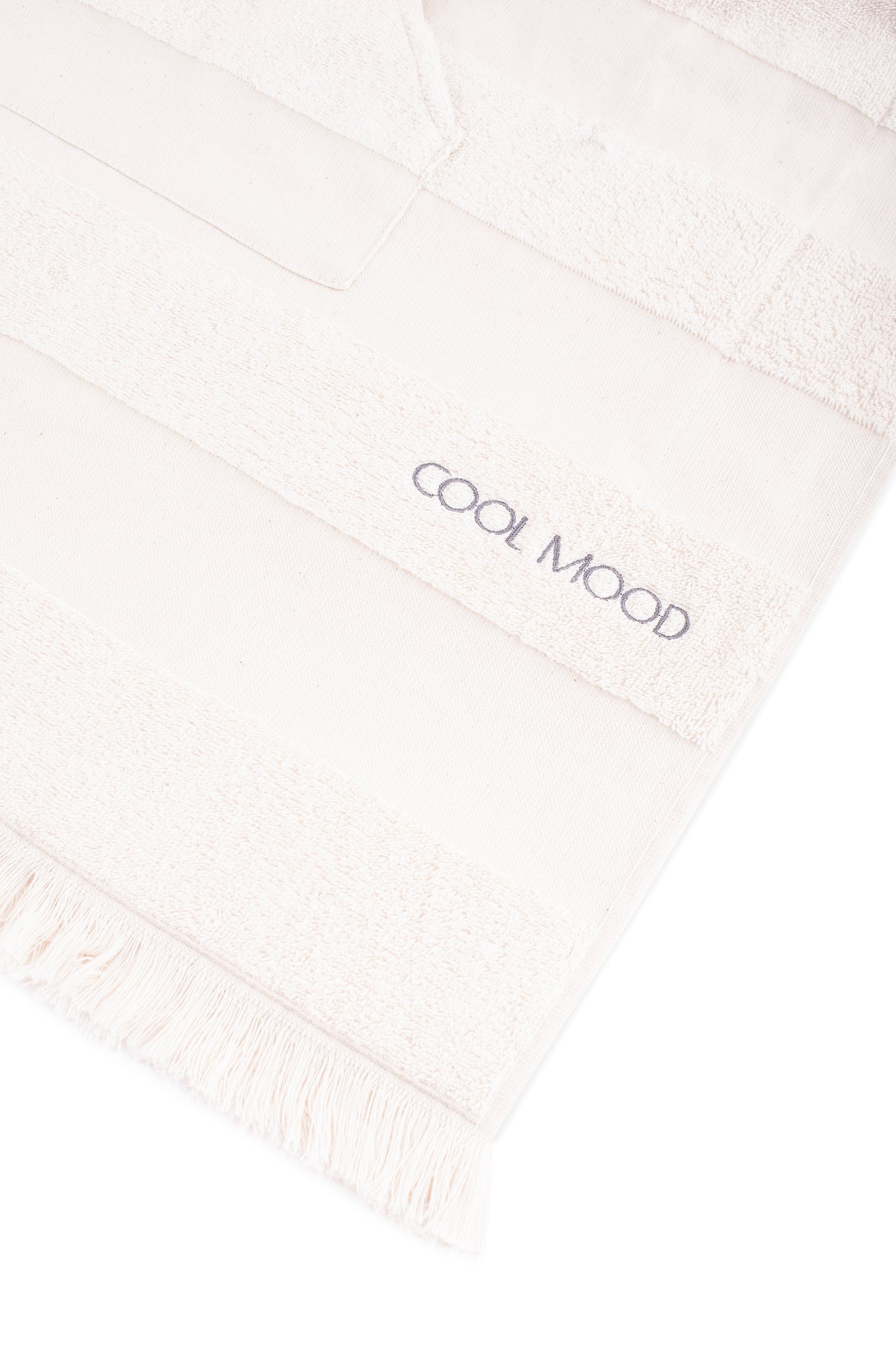 Eyelash fringing detail and brand logo embroidery