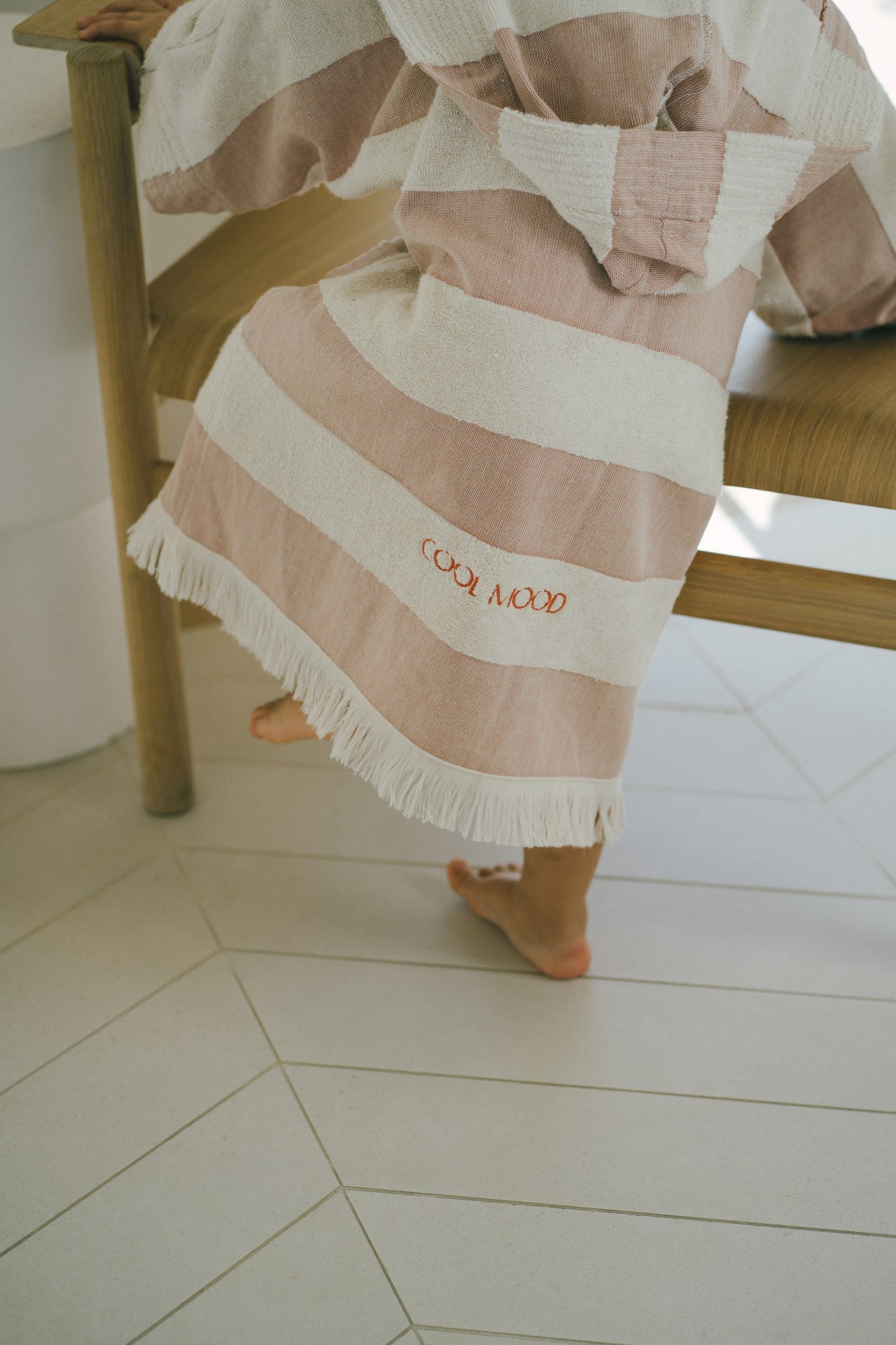 Kids Bathrobe in Rust