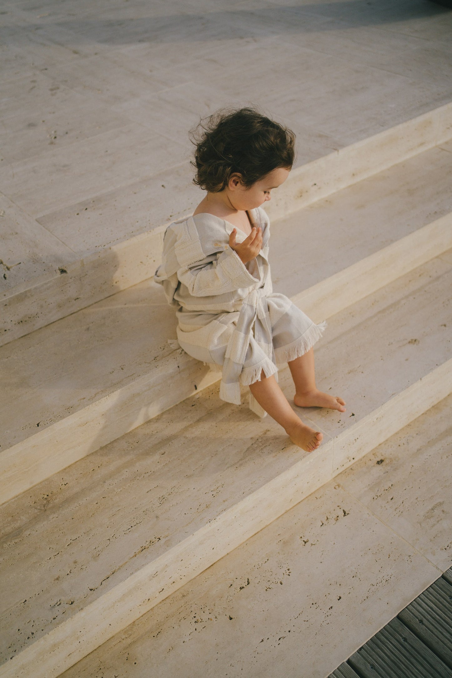 Kids Bathrobe in Grey