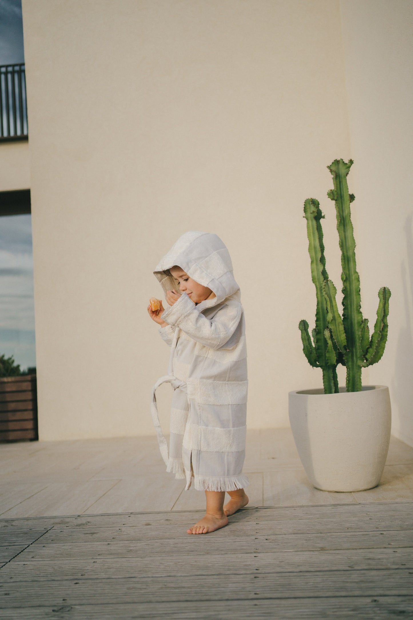 Kids Bathrobe in Grey